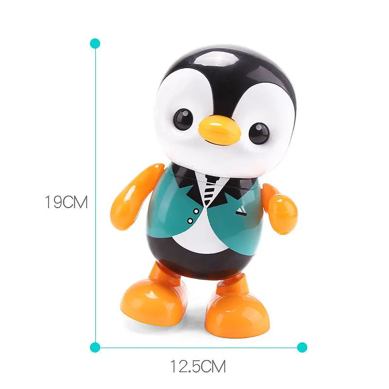 Brinquedos do bebê adorável inteligente swing dança pinguim early eq educação música e aprendizagem andando cantando piscando luzes led