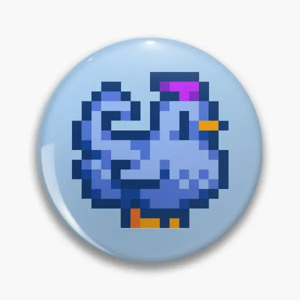 Stardew Valley Shane Is Blue Chicken Stic  Soft Button Pin Jewelry Creative Fashion Cute Women Funny Badge Lover Gift Hat Decor