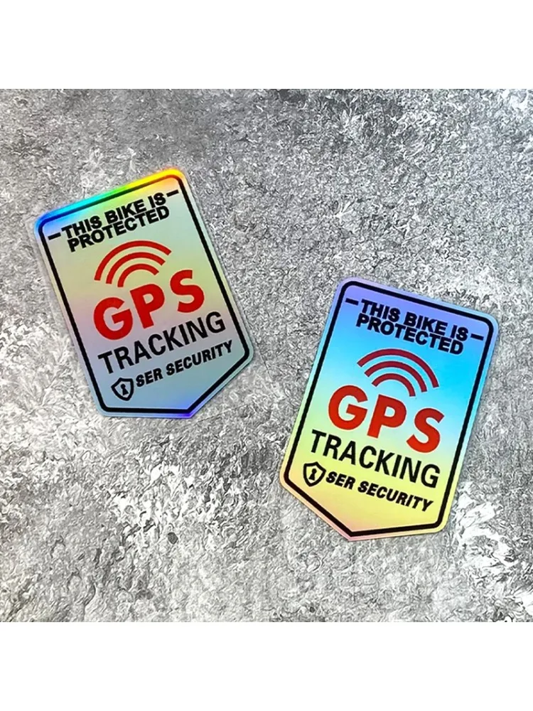 AliExpress NONE GPS Tracking Reflective Laser Sticker, Waterproof Vinyl Security Warning Decal for Road Bike Frame Top Tube