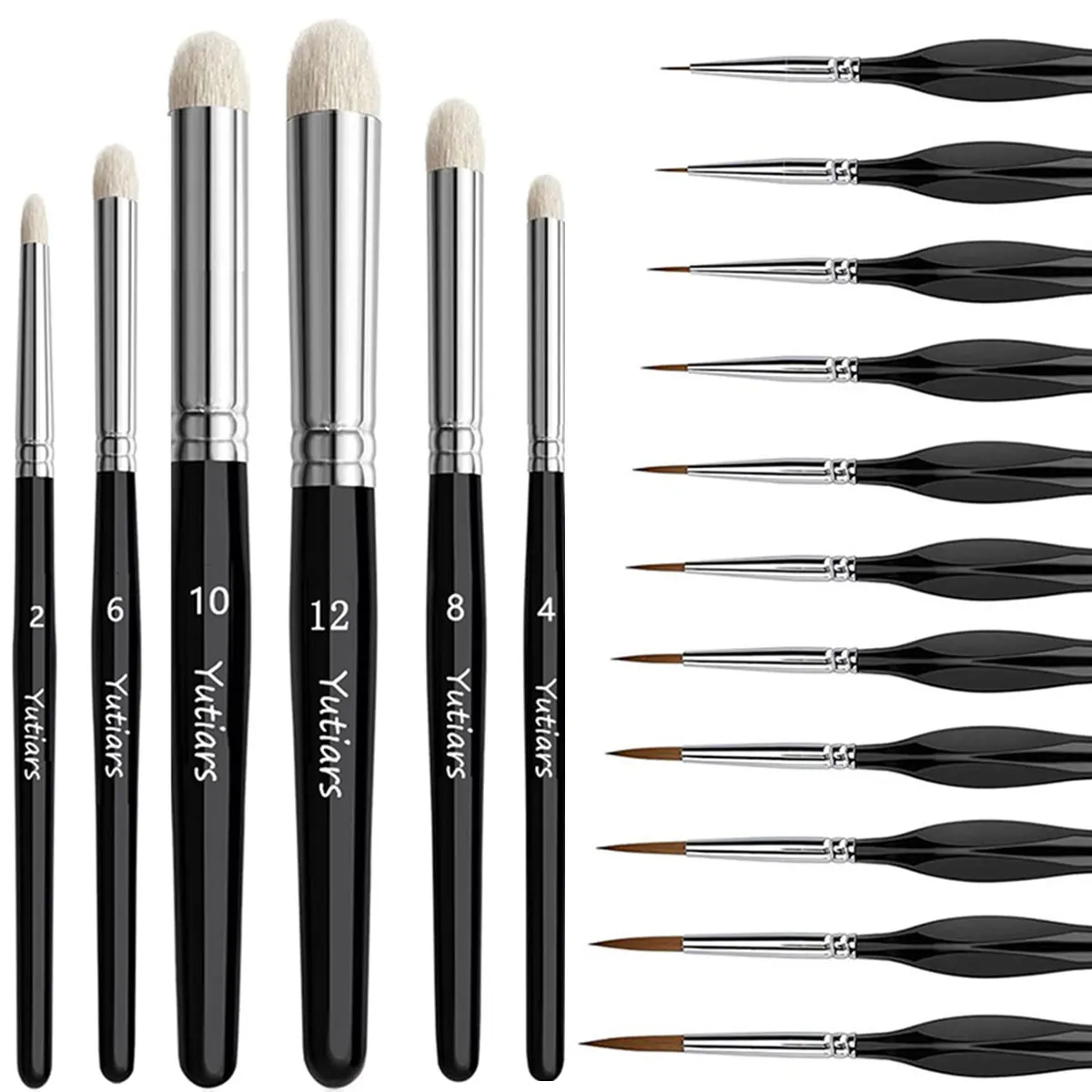 

3/6/11/17Pcs Fine Micro Detail Paint Brushes Wood Handle Drybrush for Miniature Art DND Warhammer 40K Acrylic Watercolor Paintin