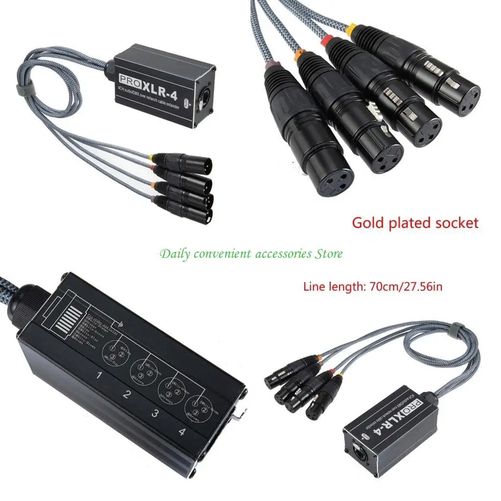 

97QB 4-канальный 3-контактный разъем типа "папа/гнездо" в виде змеи, мультисетевой приемник "Змея" с одним кабелем Ethercon