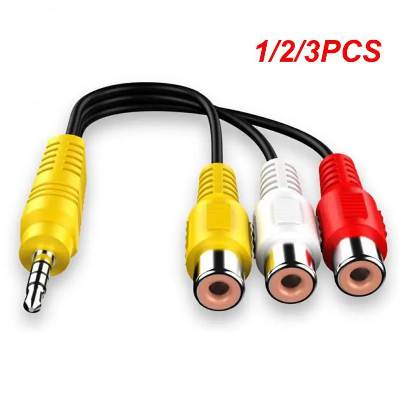 

1/2/3 шт. для TCL, специальный разъем 3,5 мм, разъем RCA, кабель 3,5 Aux «папа» на 3 RCA «мама», адаптер Mini Aux, стерео аудио-видео AV-адаптер