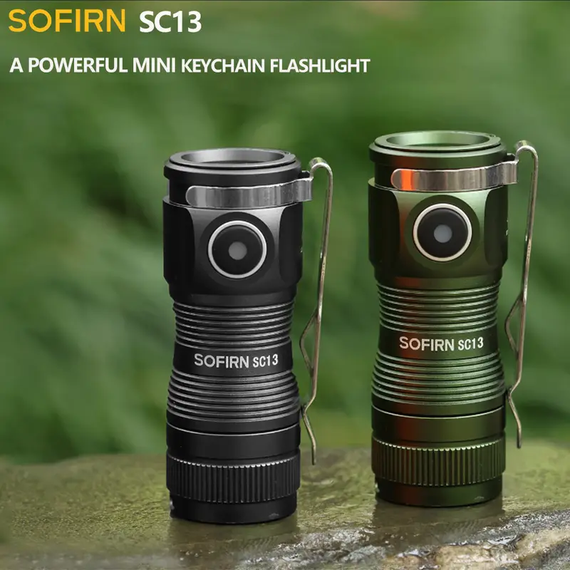 SOFIRN SC13 EDC Tactical Mini Flashlight 1300lm 519A/SST40 LED Magnetic USB‑C Rechargeable 18350 IP68 Waterproof Keychain Torch - Image 4