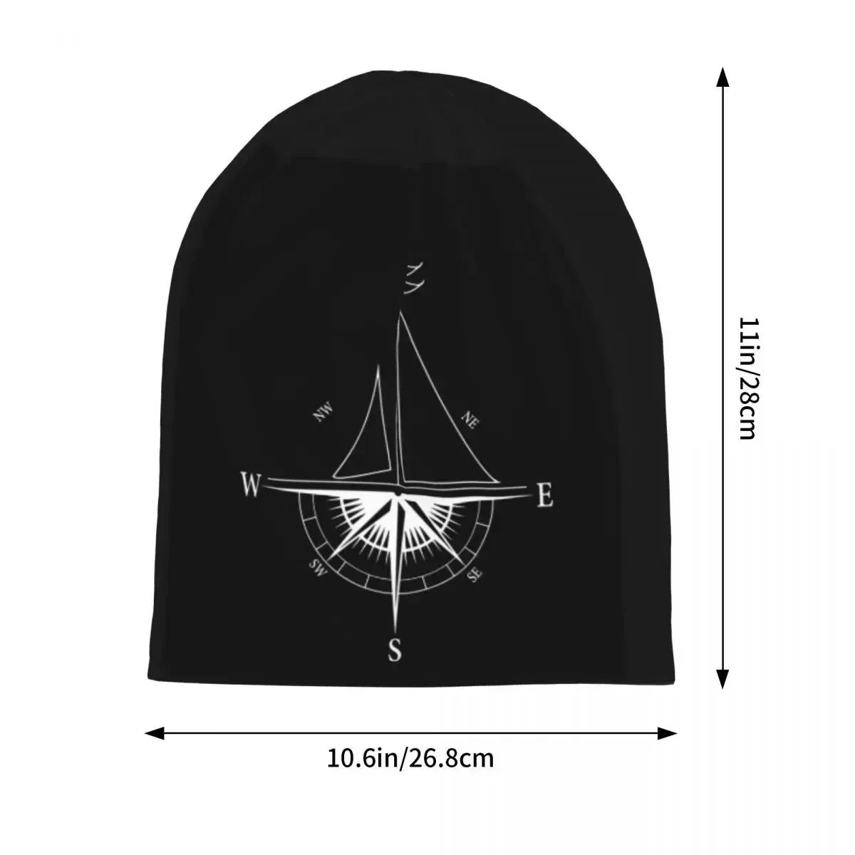 Ship Compass Navigation Boat Captain Sailing Gift Sailor Men Women Beanies Caps Knitting Bonnet Hat Warm Outdoor Skullies Hats