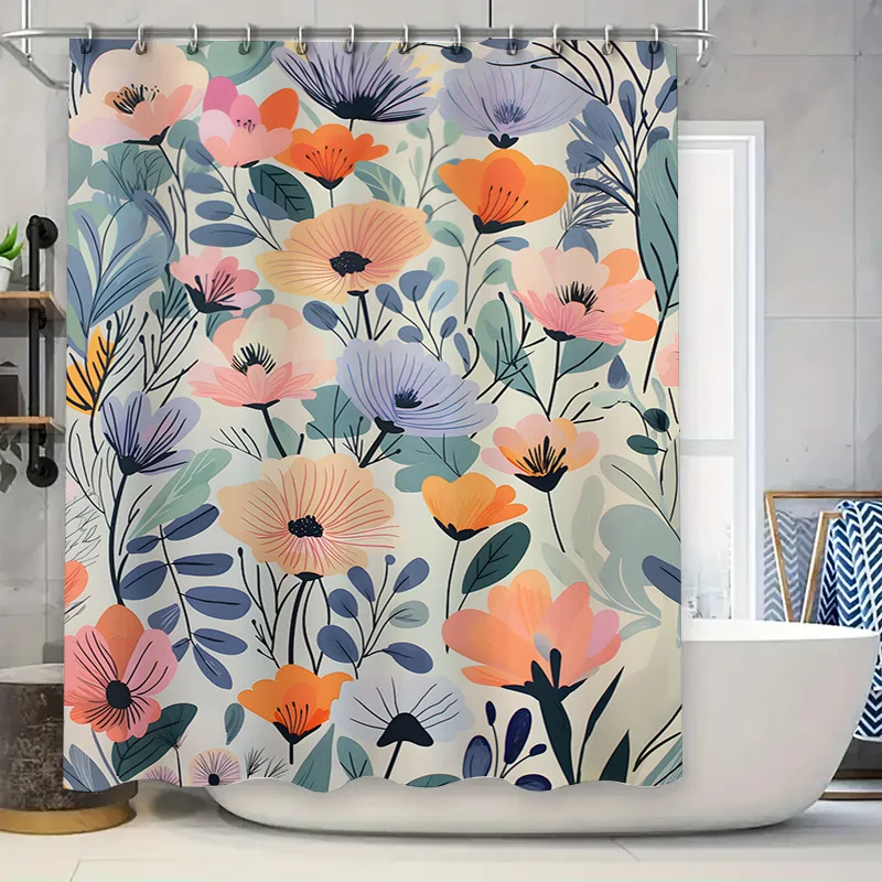 

Очаровательный цветочный принт занавеска для душа Декор для ванны для современной ванной комнаты