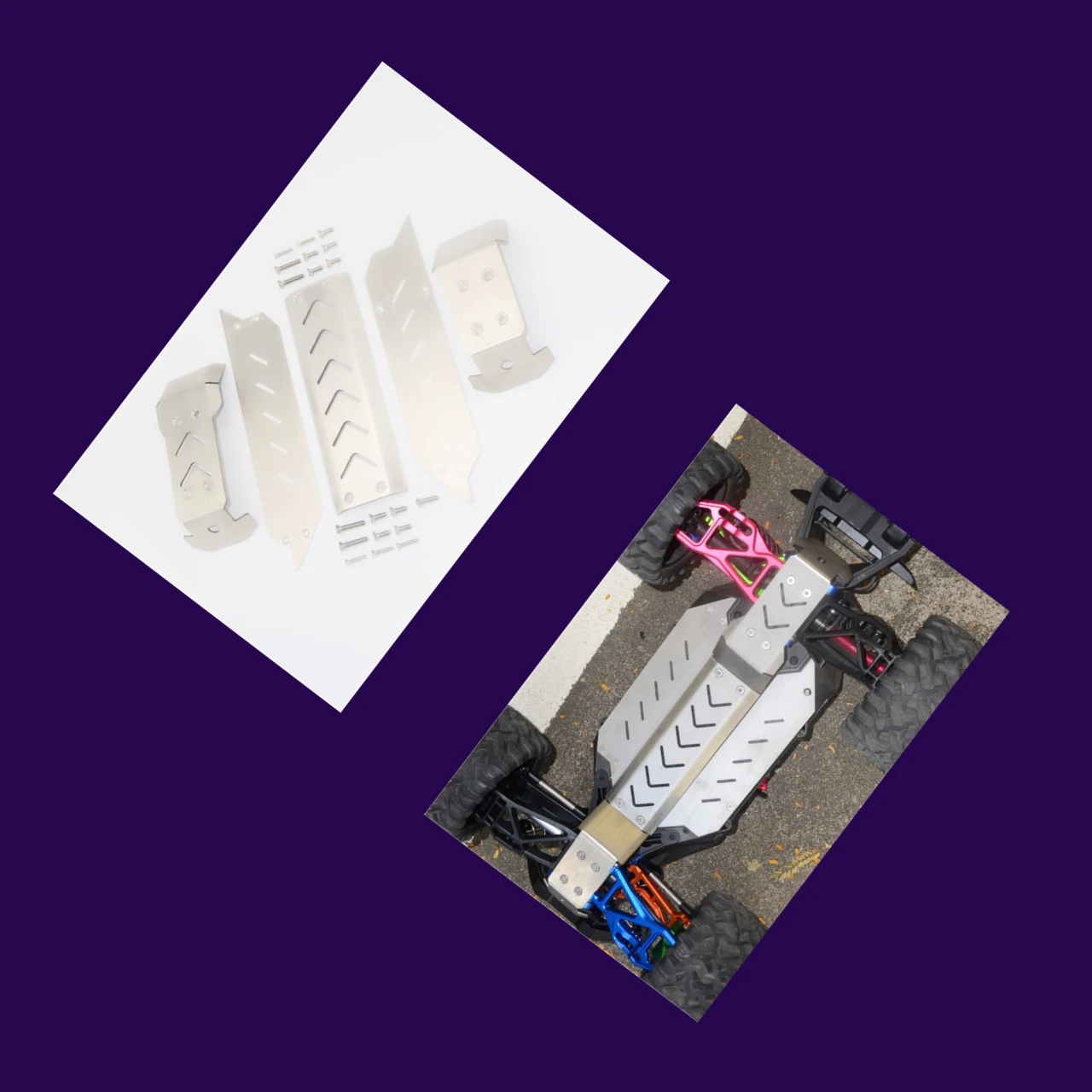 

Защитные пластины из нержавеющей стали для Monster Truck TRAXXAS 1/10 Maxx