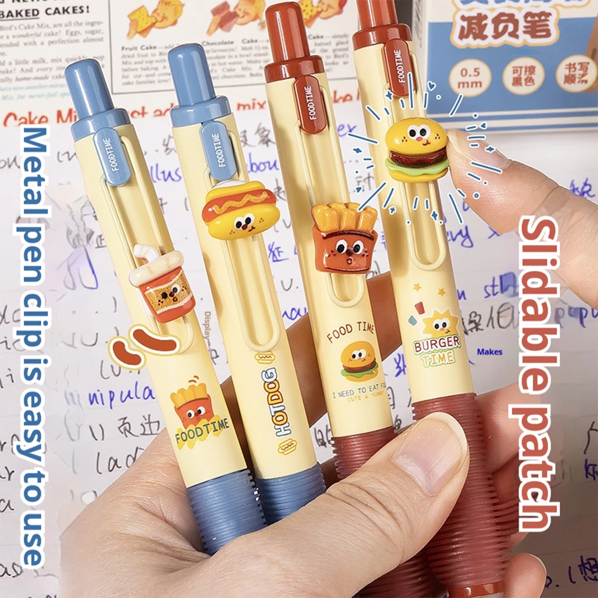 أقلام جل قابلة للمسح، 4 عبوات سريعة الجفاف 0.5 مم، أقلام ذات طرف رفيع باللونين الأسود والأزرق للوازم المدرسية والمكتبية، هدية قرطاسية للكتابة بسلاسة