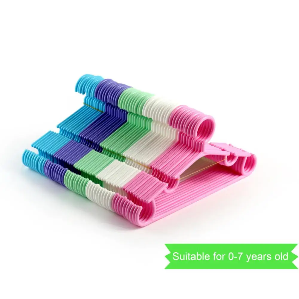 10 pz/set appendiabiti portatile per bambini appendiabiti per bambini appendiabiti in plastica gancio per la casa per l'organizzatore di abbigliamento per bambini