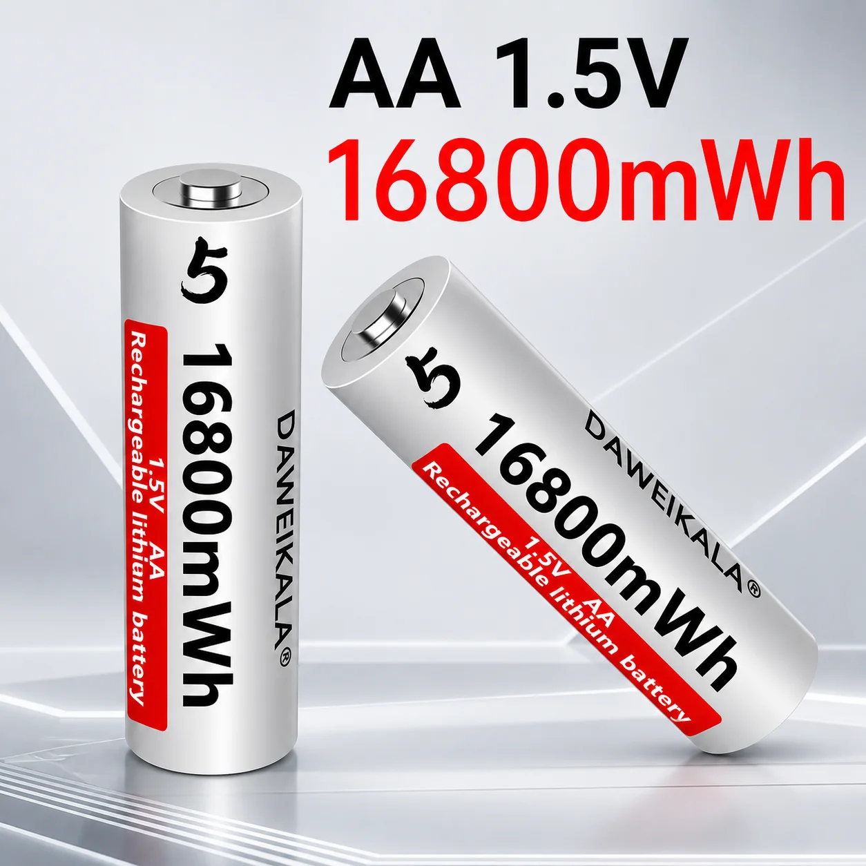16800mWh 1.5V AA Li-ion Rechargeable Battery for Remote Control Toys and Lights Fast Charging Power Cell