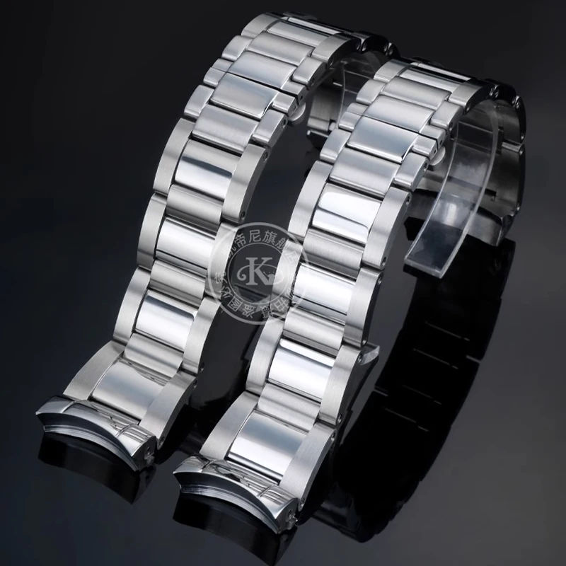 حزام فولاذي دقيق عالي الجودة لسلسلة BLANCPAIN 50 5015 من الفولاذ المقاوم للصدأ منحني ملحقات ساعة فولاذية دقيقة 23 مللي متر #2