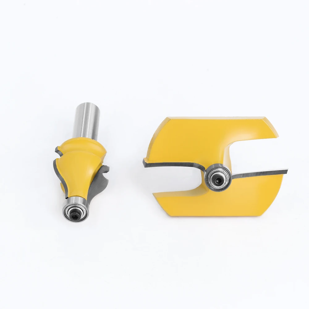2pcs 12 12.7mm Shank Milling Cutter for Wood Woodworking Cutters Armrest Mill Handrail Router Bits Set Wavy Flute Tenon