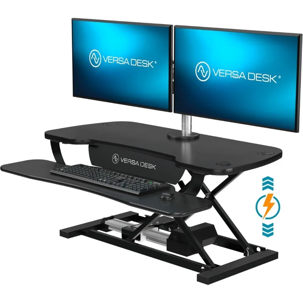 

36 Inch Electric Standing Desk Converter, Height Adjustable Sit to Stand Up Desk Riser, Computer Desks