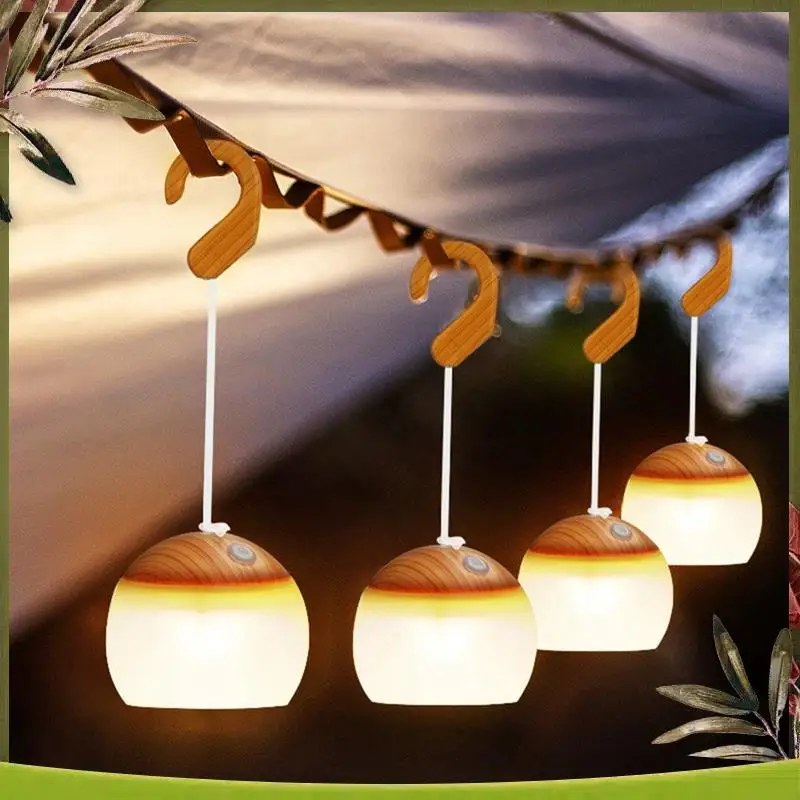 

Mini Retro Camping Light USB Rechargeable LED Hook Night Light Outdoor Emergency