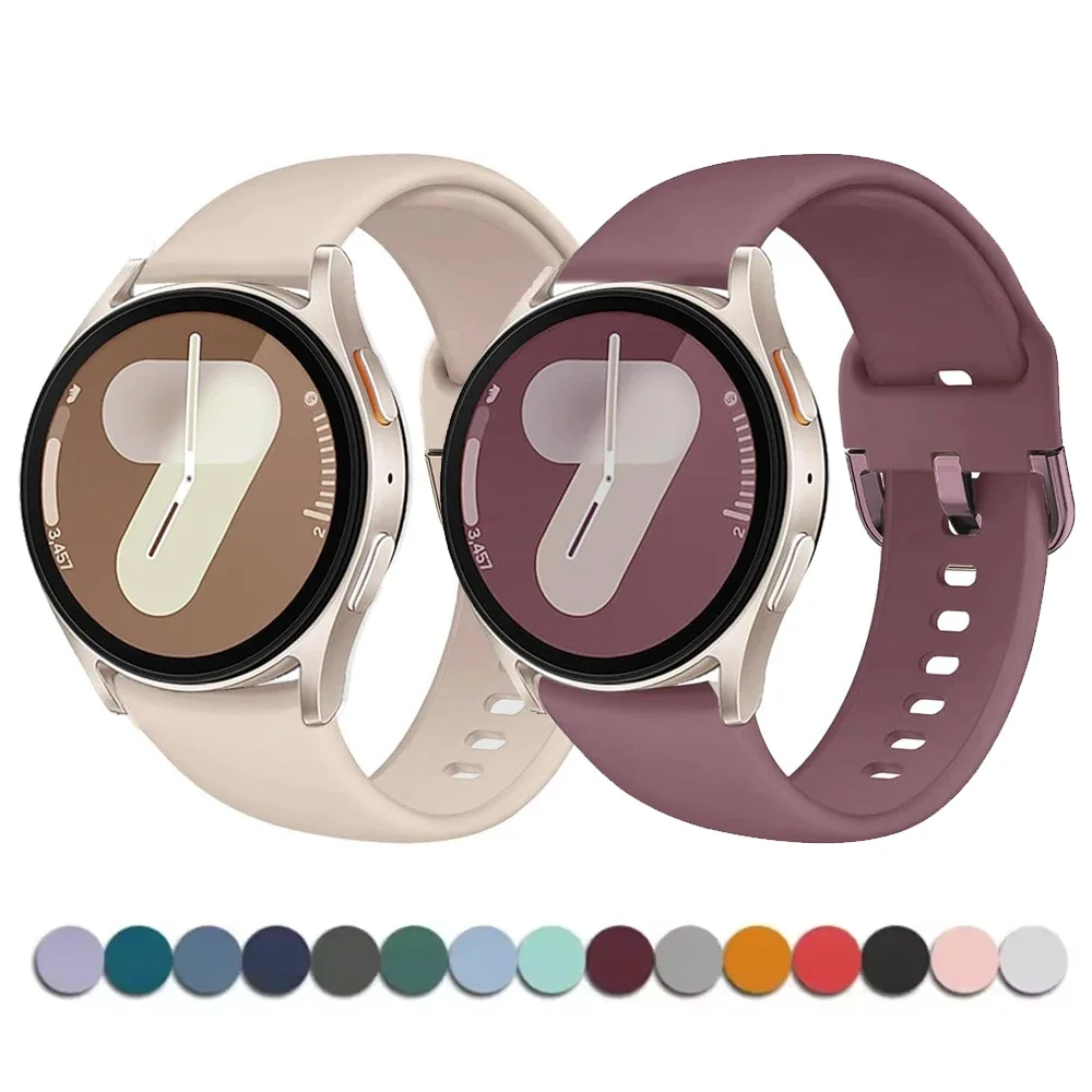 20mm 22mm シリコンストラップ Samsung Galaxy Watch 7/6/5/4 Huawei watch 5 GT6-5-4-3 46MM/Amazfit Bip 6 快適なバンド Active 2用