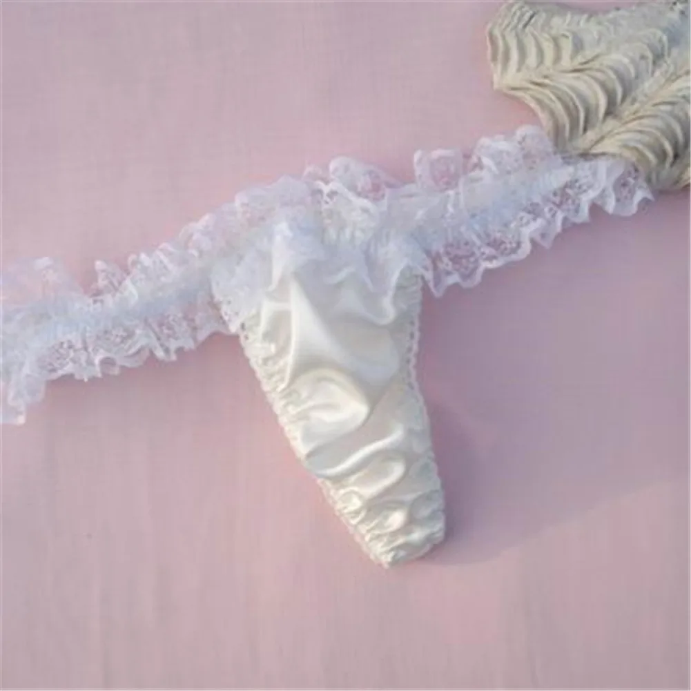 Women Sexy Breathable Lace Waist Thongs Briefs G-String Panties Bikinis Underwear Home Japanese Solid Low Rise Female Thongs