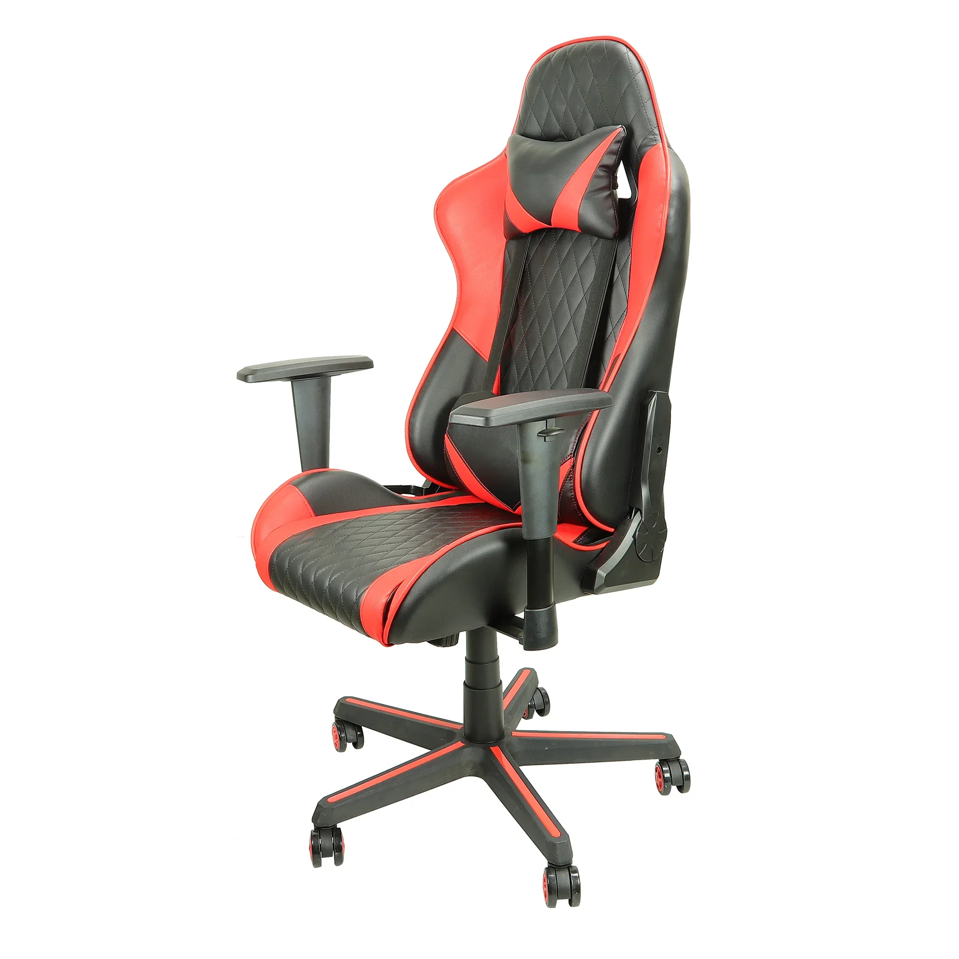 Adjustable Ergonomic Chair Gaming Office Chair Black&Red Pu Leather Rocker Computer Pc Gaming Chair