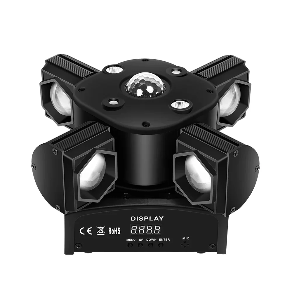 

VALAVA 4 Arm Bee Moving Head Beam Light Laser Strobe Dmx Stage Light Full Color For Disco Party Bar Dj Light Ktv Club