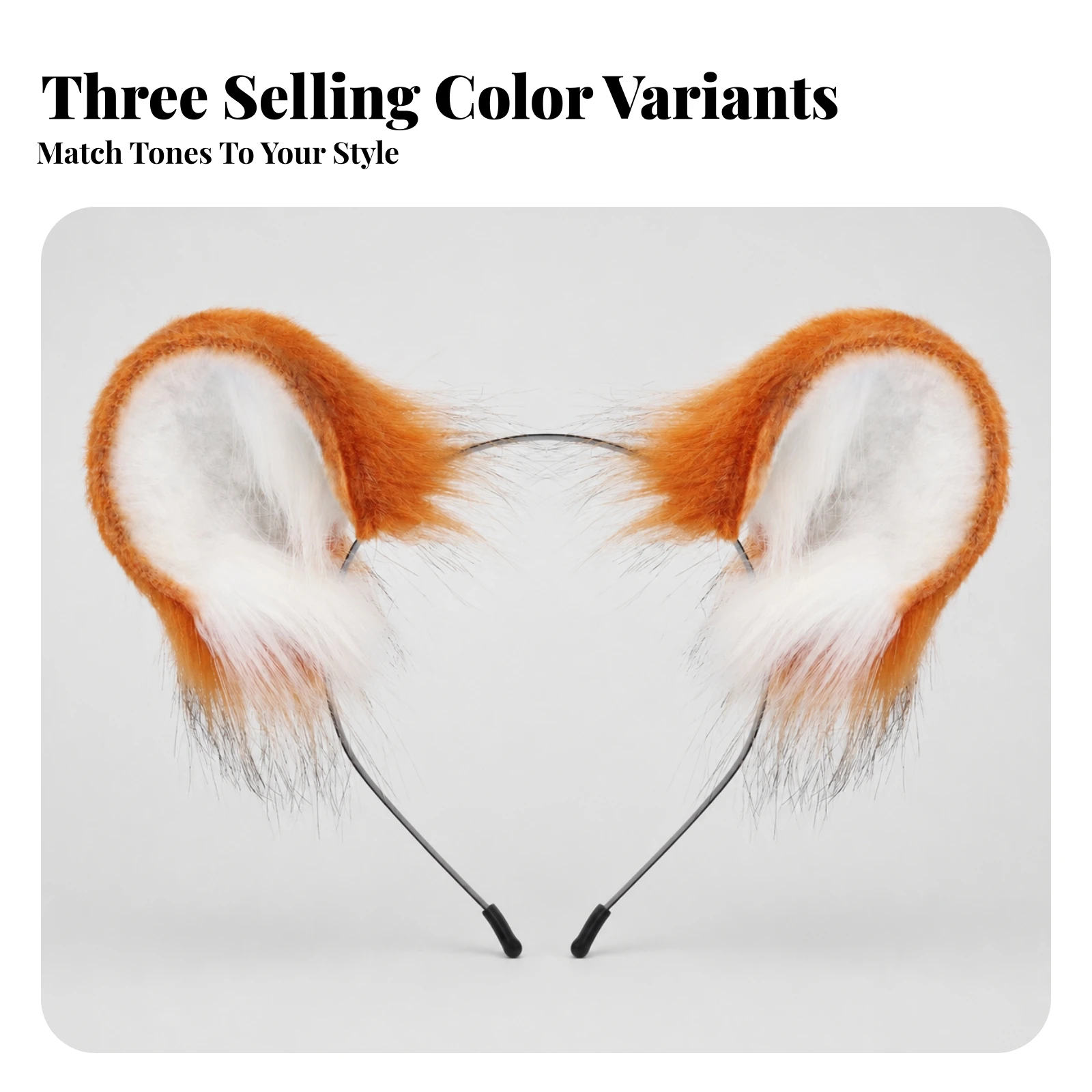 Animal Ear Headband Fuzzy Soft Ear Headband Cosplay Accessory Lightweight Headpiece Dress-up for Cosplayers, Costume Parties