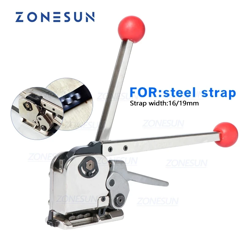 

ZONESUN DB-GD35 16-19mm Manual Buckle Free Steel Belt Strapping Machine Strapping Tensioner Tool For Wood Steel Packing Machine