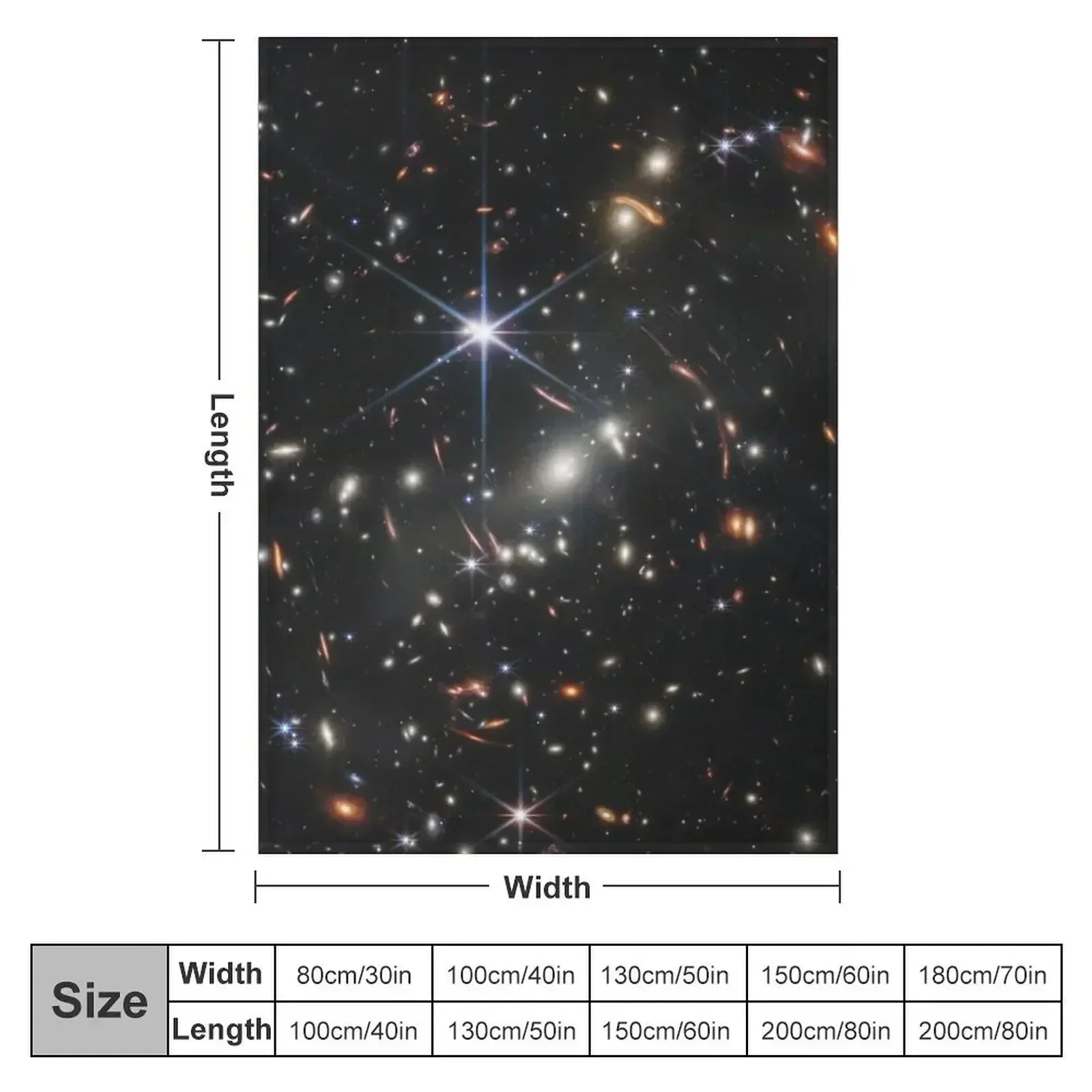 James Webb Space Telescope Earliest Galaxies Deep Field Throw Blanket Comforter heavy to sleep Luxury halloween Plush Blankets