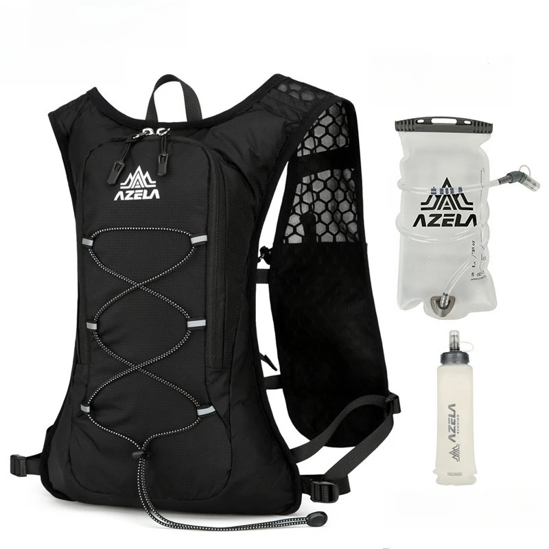 

1pcs Sports Hiking Hydration Backpack Nylon Adjustable Straps Large Capacity Marathon Trail Running Bag