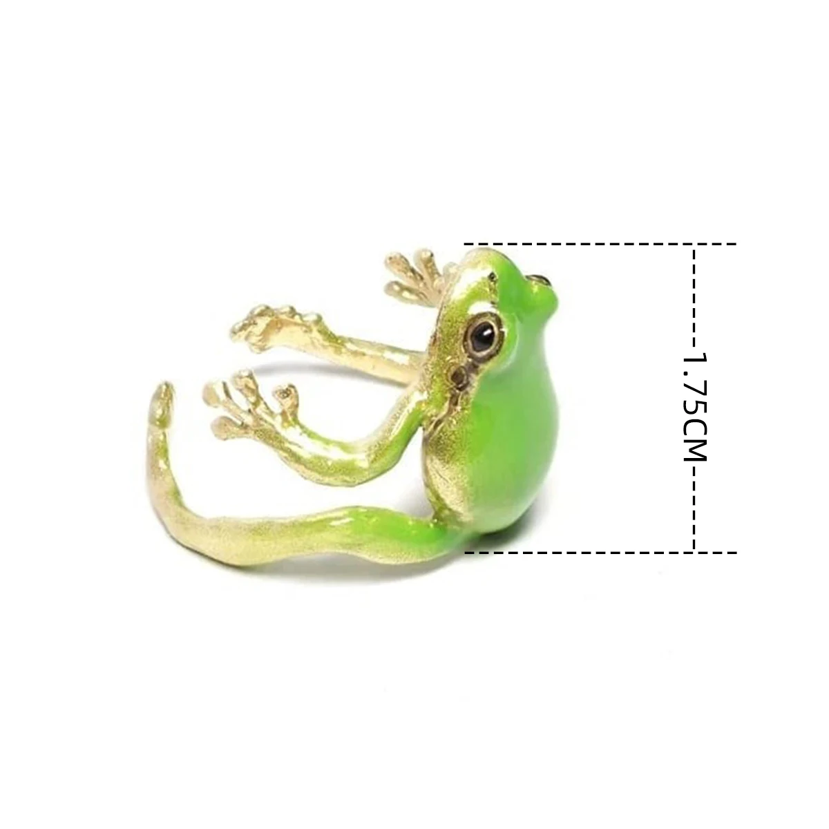 Exquisito anillo abierto de rana de esmalte verde para mujer, Animal lindo, joyería de dedo ajustable para fiesta, accesorios para hombres, regalos N856