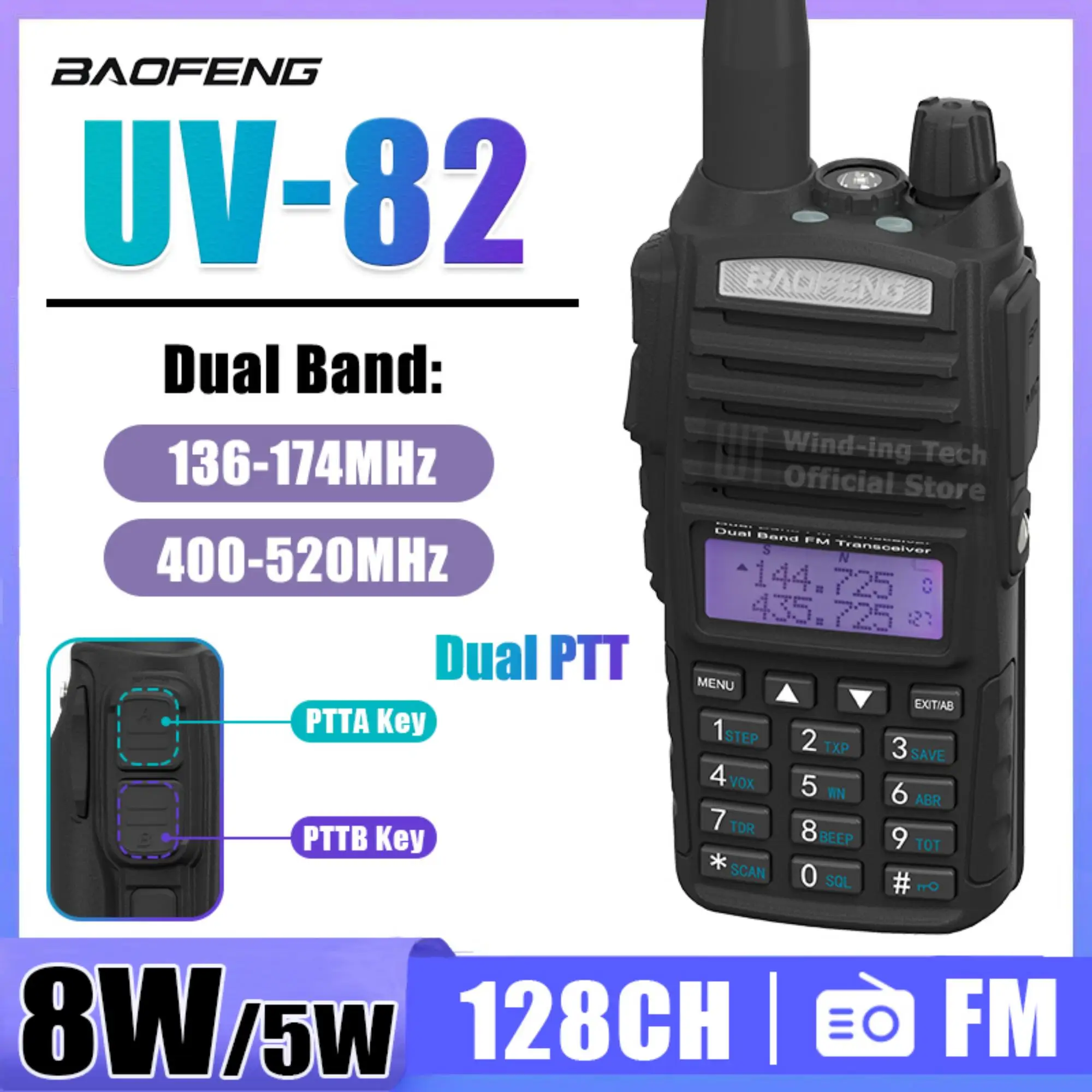 baofeng-uv-82-talkie-walkie-avec-charge-type-c-8w-haute-puissance-double-bande-commutable-128-canaux-double-ptt-lampe-torche-radio-bidirectionnelle-longue-portee