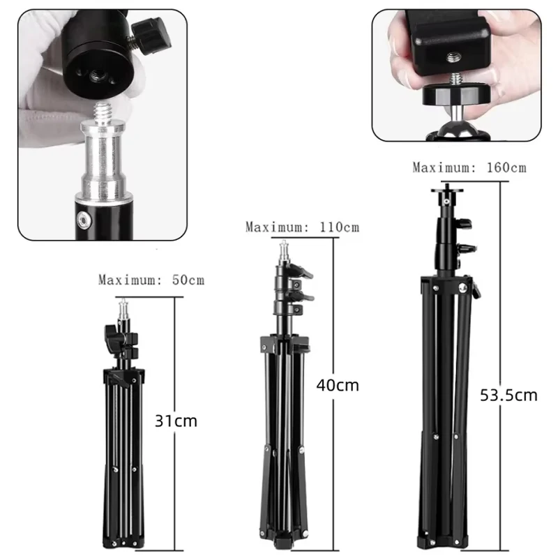 Heavy Duty Metal Alloy Light Stand Tripod for Photo Studio Softbox Video Flash Reflector Lighting Background Stand