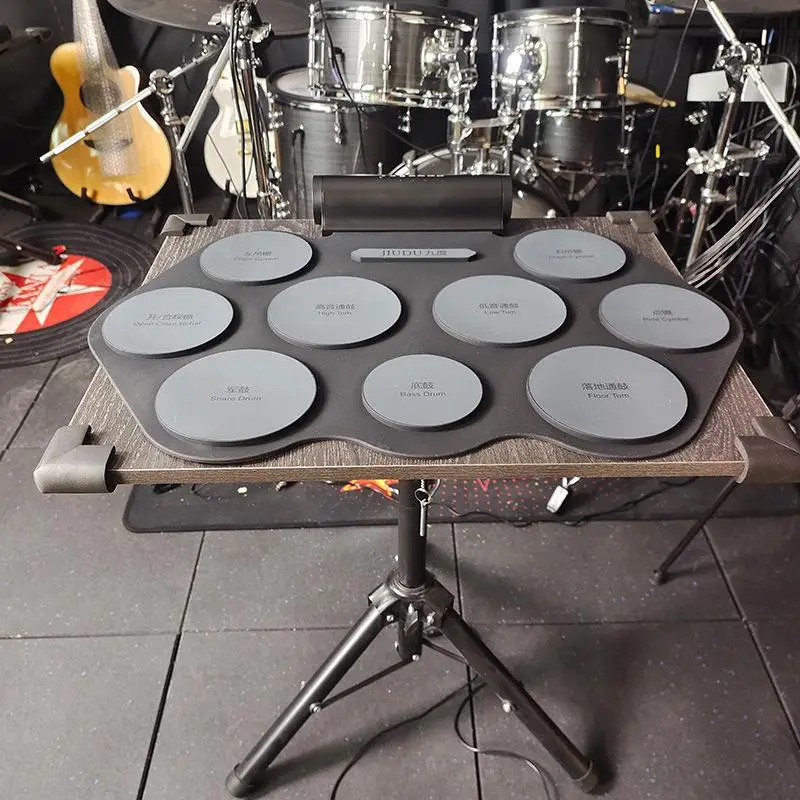 1Pc Electronic Drum Exercise Table Stage Performance Percussion Instrument Accessories Folding Adjustable Height Drum Rack