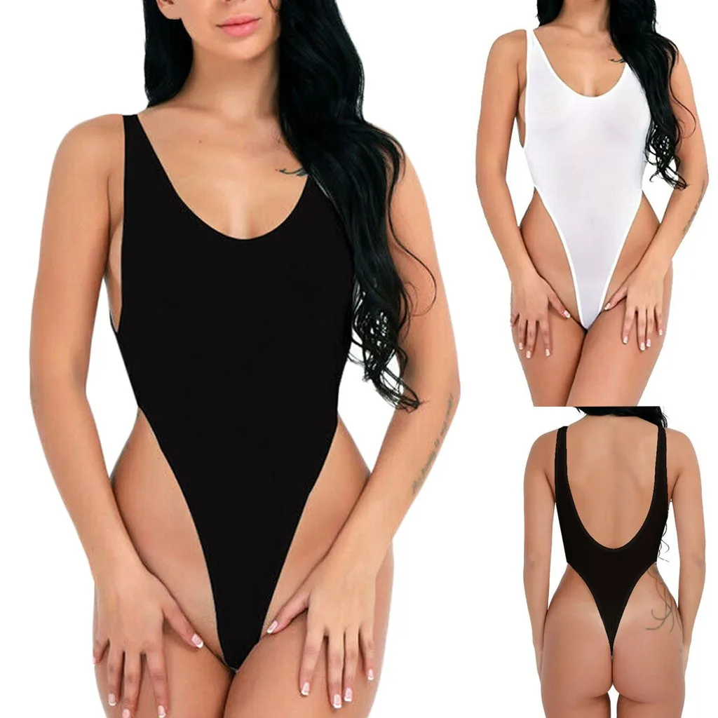 Fashion New Women Sheer Lingerie Bodysuit Thong Sleeveless Underwear Jumpsuit Sleepwear