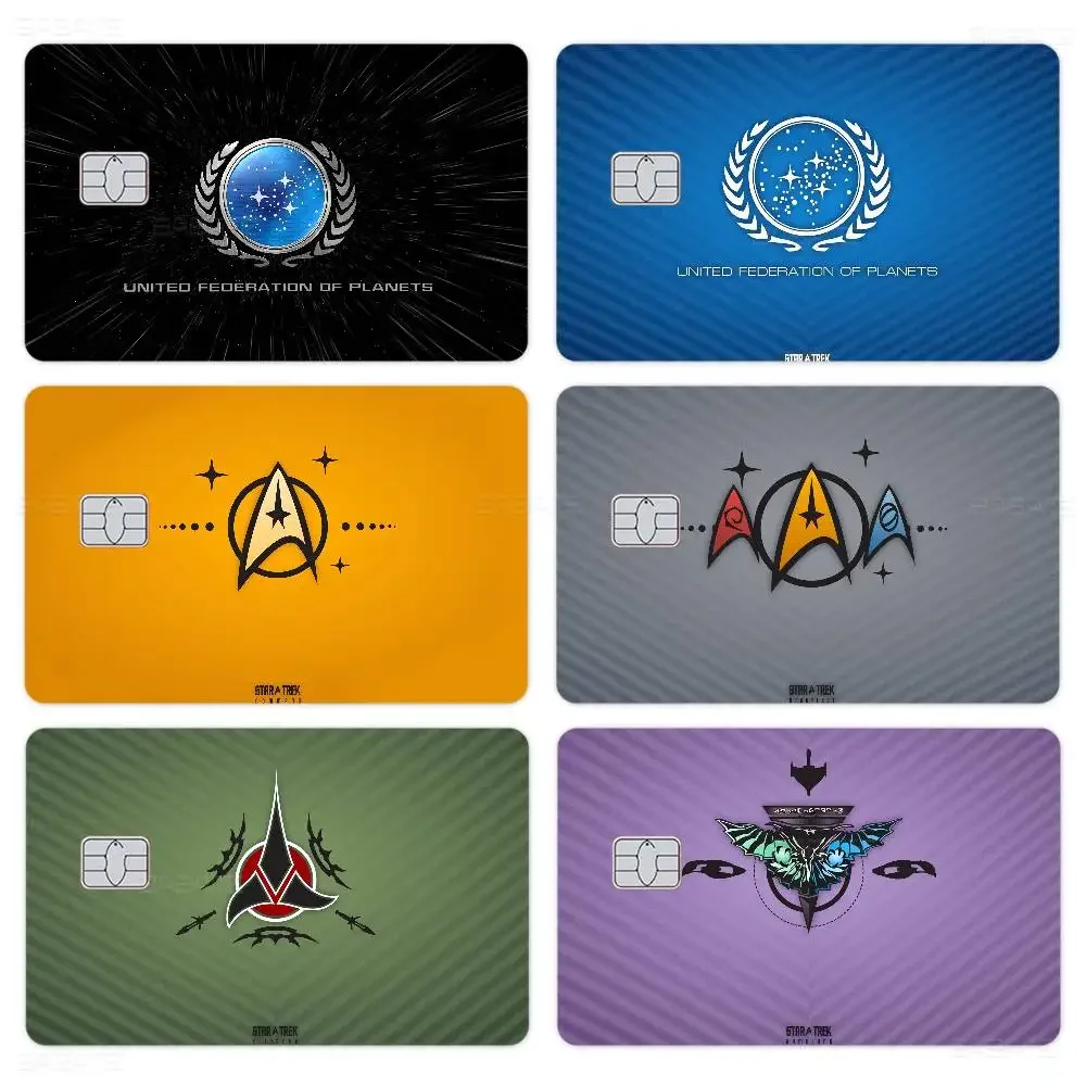 S-Star Trek Diy Credit Debit Card Sticker Party Sticker Decoration Waterproof Small Chip Card Skin Sticker