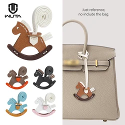 WUTA Leder Charm Taschenanhänger Luxus Pferd Pony Hängeanhänger Niedliches Tier Ornament Geschenktüte Zubehör für Hermes Tasche Handtasche