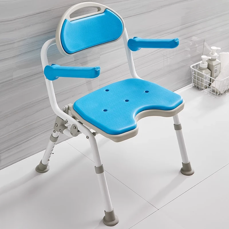 

Shower Chair for Elderly (450lb) with Armrests and Back, Adjustable Height Shower Seat, Heavy Duty Bath Chairs for Inside Shower