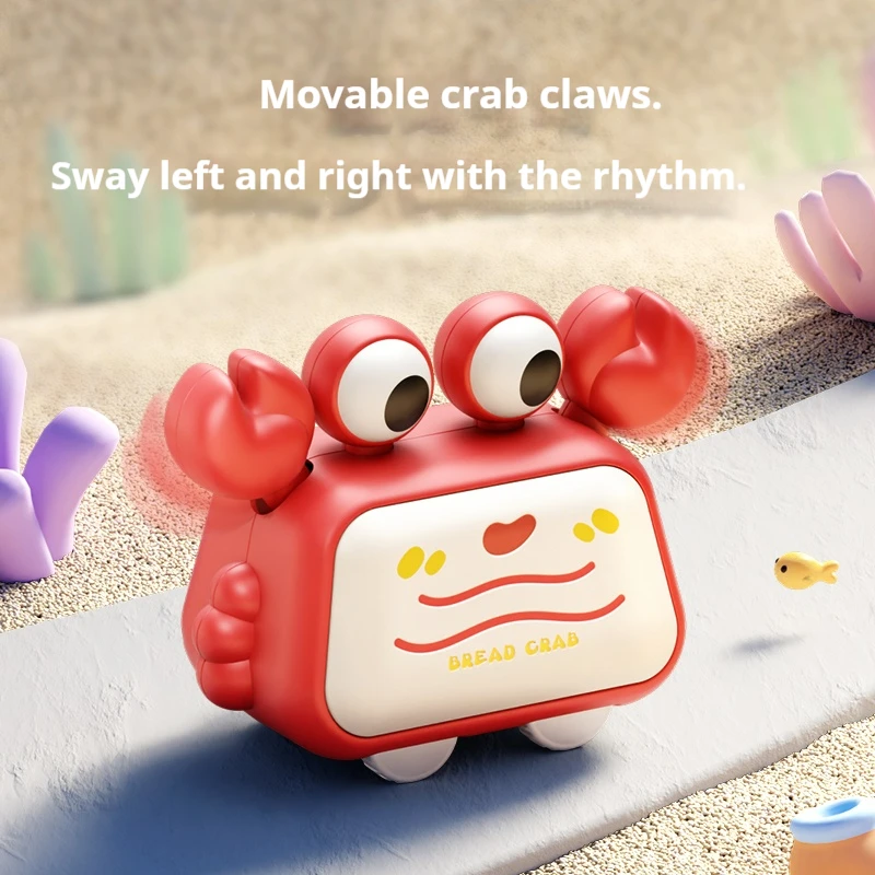 Doppia forza che cammina granchio strisciante Giocattoli sensoriali per bambini Apprendimento infantile Sviluppo strisciante Tempo interattivo della pancia per bambini