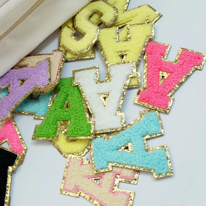 1pc Felt Letter Alphabet sticker Stick on Patches Chenille Letter For DIY Personalized Craft 5.5cm English Applique