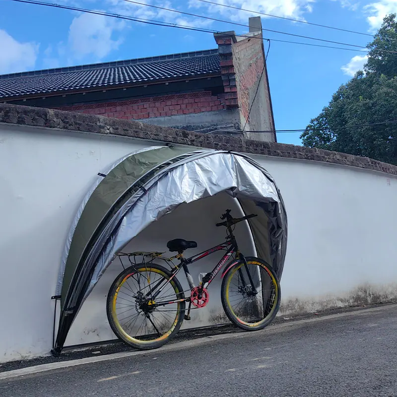 Bike Storage Sheds For 2 Bikes, Bike Tent Waterproof Outdoor, 210D silver coated Oxford cloth, Bicycle Cover For Fishing, Hiking