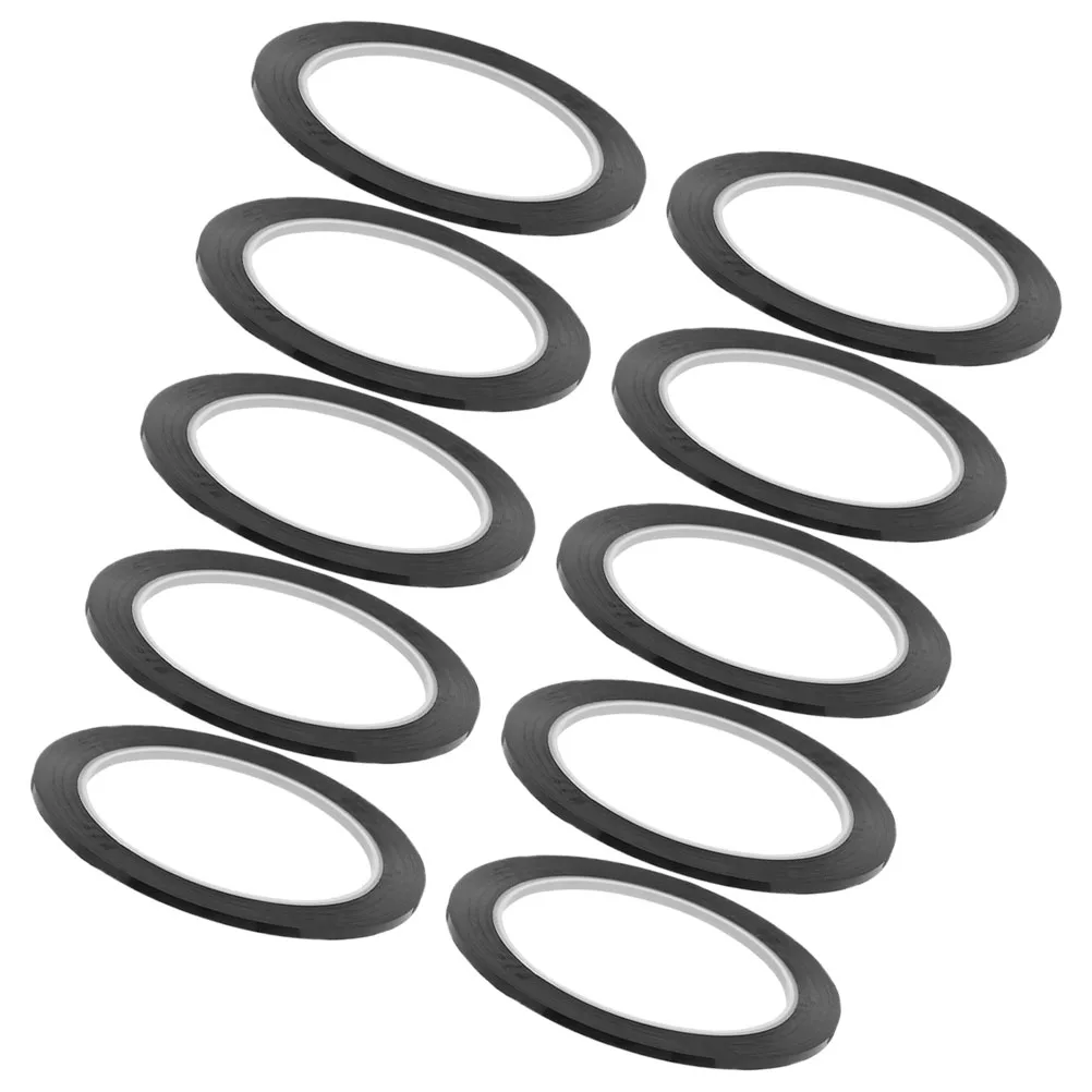 

10pcs Black Washi For Whiteboard Ultra Thin High Temperature Resistance Easy Removal Dry Erase Board Line Tape Grid Marking