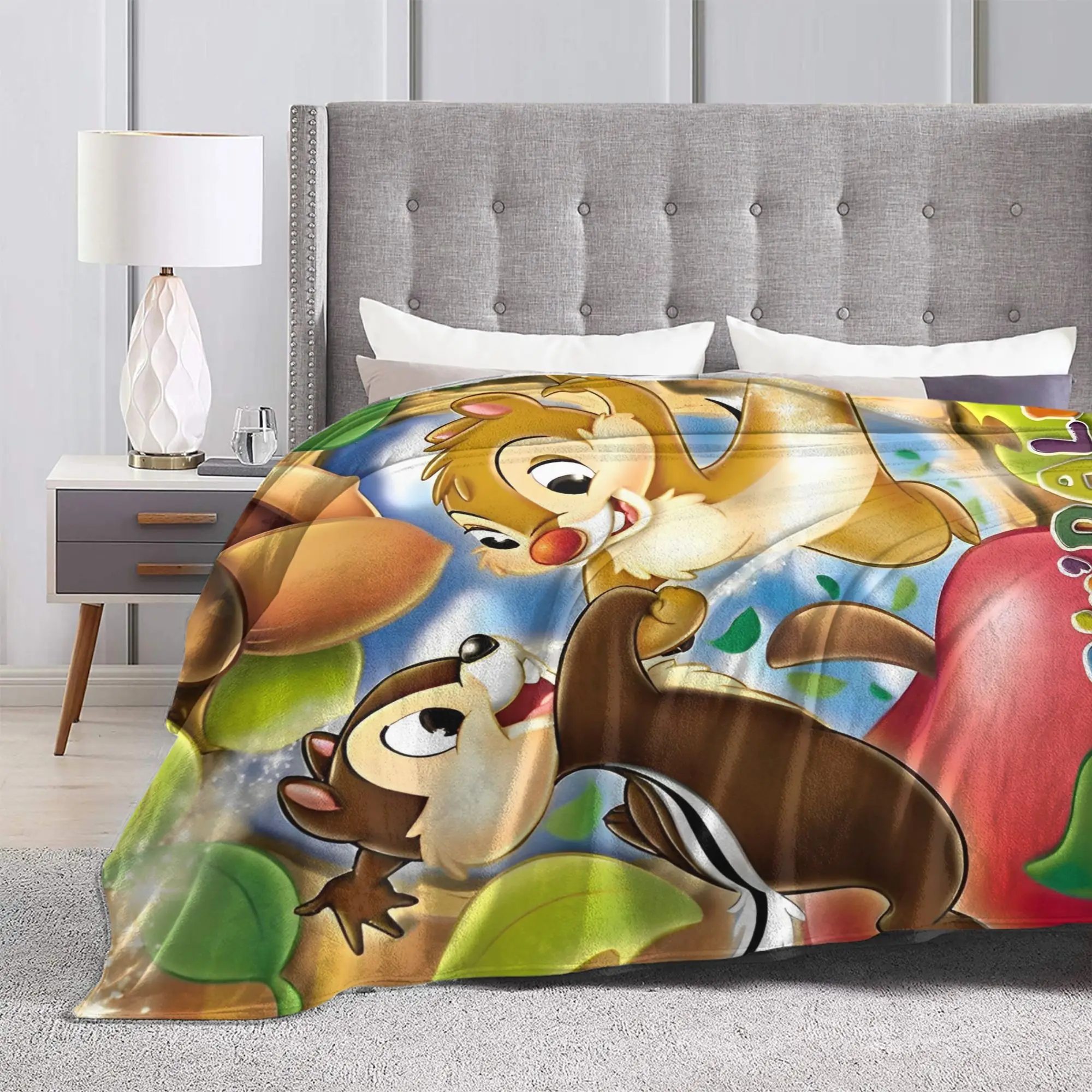 لطيف الكرتون السنجاب بطانية الصوف الصيف رقاقة 'n' ديل تنفس خفيفة الوزن رمي بطانية للسرير سيارة أفخم رقيقة لحاف #3