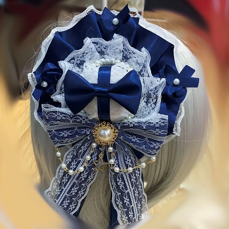 

New Original Lolita Fascinators Gorgeous Bow Hair Hat for Soft Girls & Lo Girls