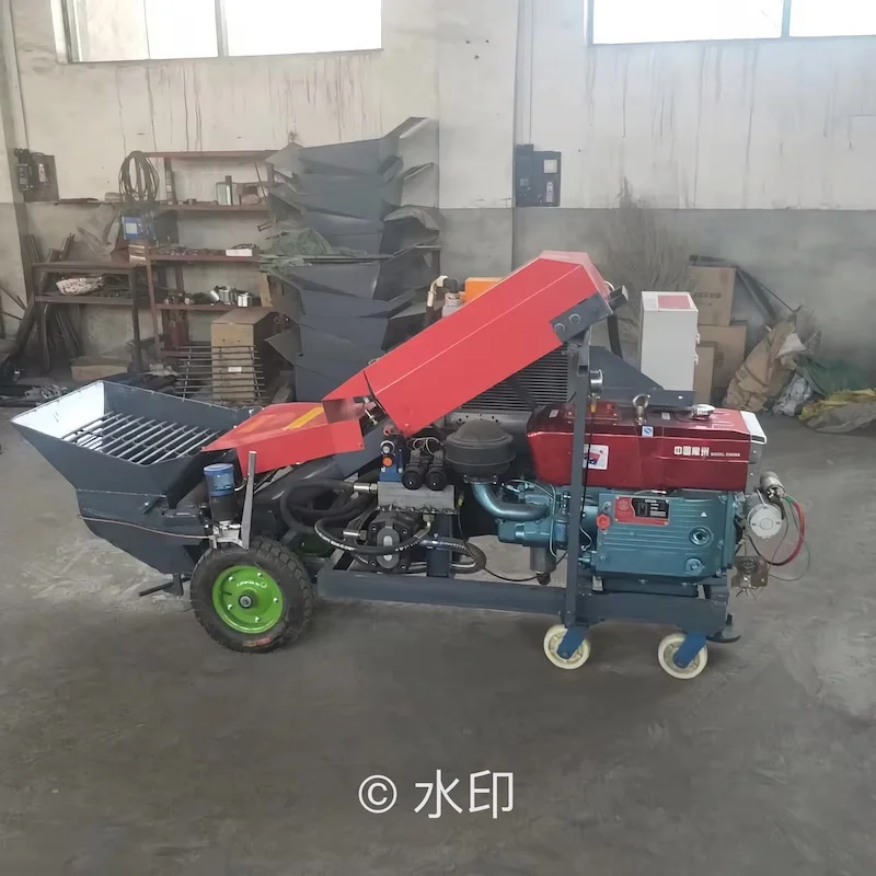 30 مللي متر 15kw 25hp الديزل مضخة توصيل الخرسانة الصغيرة الهيكل الثانوي العمود مضخة آلة التغذية المدنية غرامة الحجر صب مضخة