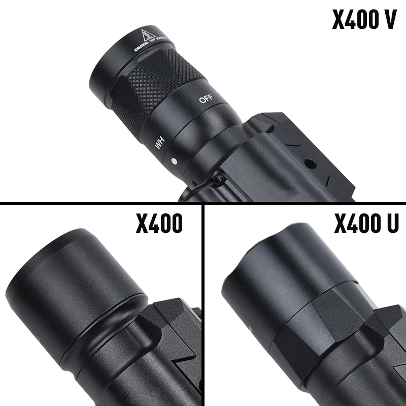 Tactical X400 X400U X400V Scout Light Red Green Dot Indicator Flashlight Weapon Hunting LED White Light For Hanging Accessory