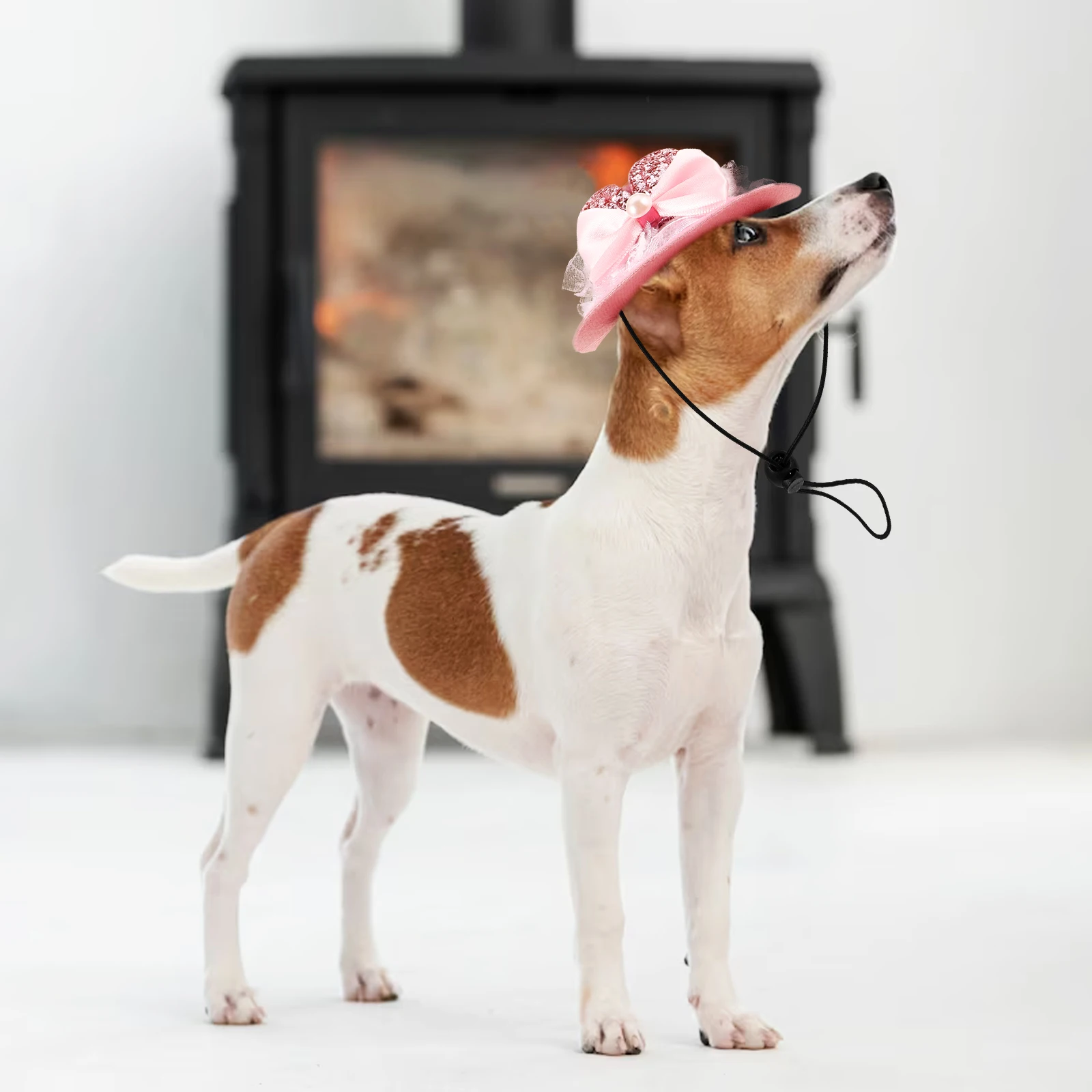 

Pink Pet Hat for Cat Costume Adjustable Puppy Caps Holiday Photo Props Lightweight Safe Festival Accessories