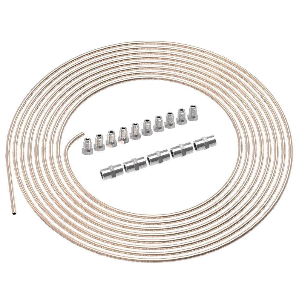 

Heavy Duty Steel Brake Line 10m Length 4 75 mm Diameter with Screw Connections and 5 Connectors for Smooth Operation
