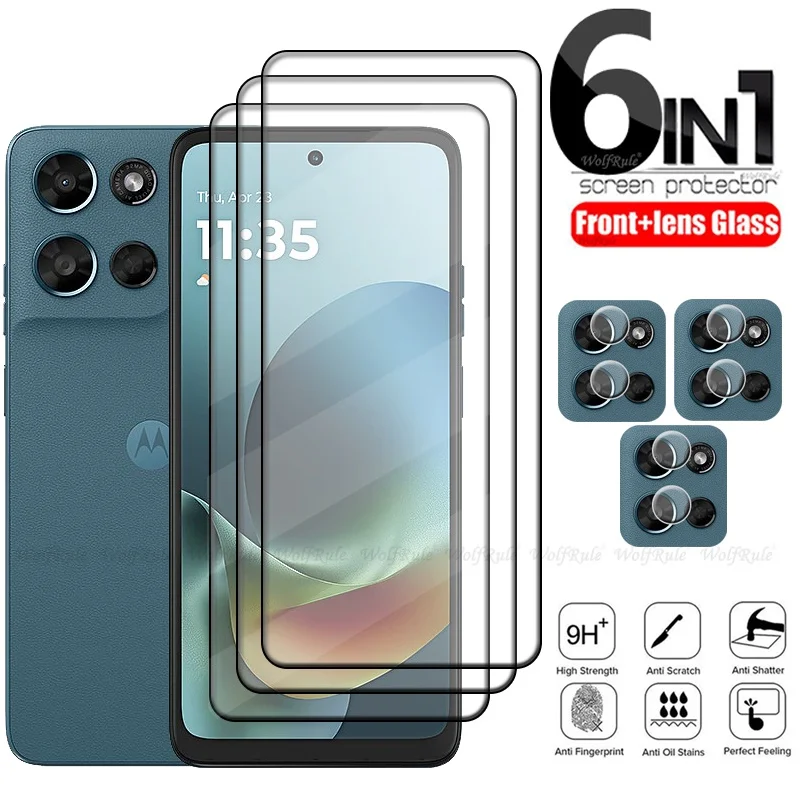 6 في 1 لموتورولا موتو جي بلاي 2026 زجاج ل موتو جي بلاي 2026 زجاج مقسى واقي شاشة كامل موتو جي بلاي 2026 زجاج عدسة #1