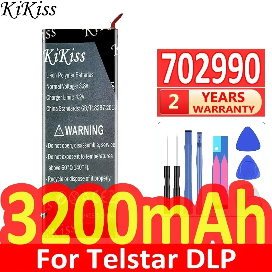 KiKiss Battery 3200mAh 702990 For Telstar DLP Digital