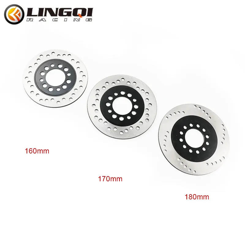 

LING QI Motorcycle Brake Disc Rotor Pad Stainless Steel 160mm 170mm 180mm Universal for Most Pit Dirt Bike Scooter Electric Moto