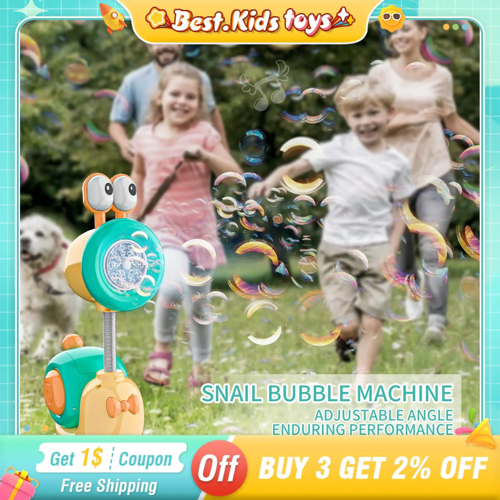 20 Holes Snail Soap Bubble Machine LED Lighting Fully Automatic Bubble Gun Kids Toys Boys Girls Outdoor Wedding Party Game Gifts