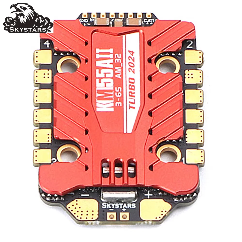 

Skystars KM55A V2 4IN1 32BIT ESC 3-6S Lipo AM32 DShot600 20*20mm M3 Mounting holes for Rc Multirotor FPV Racing Drone