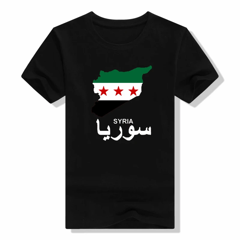 Graphic Cotton Streetwear Short Sleeve Summer unisex o-neck Style T-shirt Funny Syrian Arab Republic Syria Arabic T Shirts