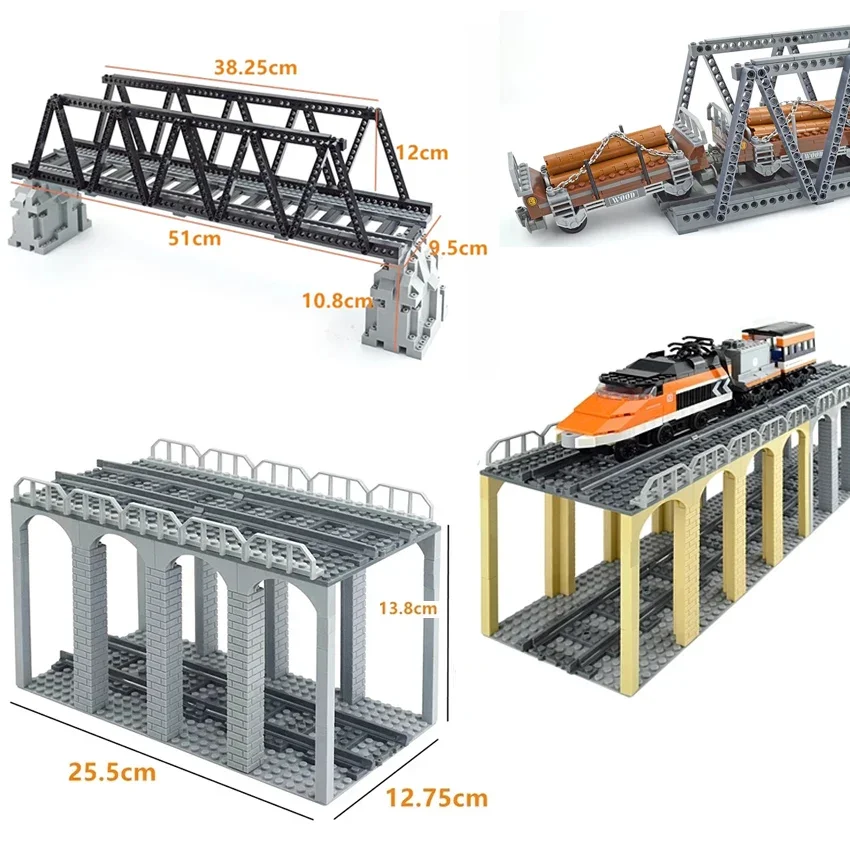 ใหม่ City Trains รางยืดหยุ่นนุ่มตรงรางโค้งสวิทช์ Building Block รถไฟรุ่นของเล่นสร้างสรรค์สําหรับของขวัญเด็ก